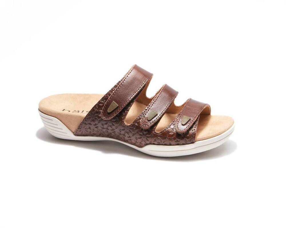 NEW HALSA FOOTWEAR women's delight sandal in dark brown